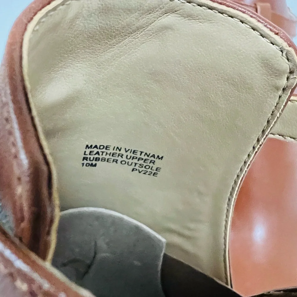 MICHAEL Michael Kors Lawson Leather Open-Toe Ankle Boot In Luggage Size … - Picture 9 of 10